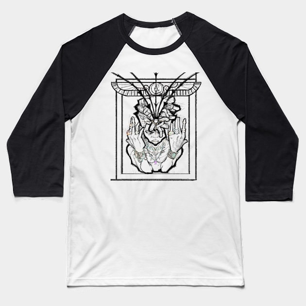 Natural Mystic (Dark Lineart) Baseball T-Shirt by Keith Williams